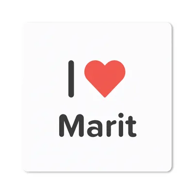 Produktbild von MuchoWow® Mauspad Mousepad Ich liebe - Marit - Mädchen 30x30 cm - Mousepads - Maus Mat - Pad - Mausunterlage - Gaming