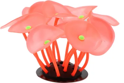 Image de Aquarium Simulation Corail Aquatique Végétal, Poisson Réservoir Décoration Rouge