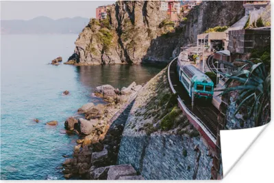 Produktbild von MuchoWow® Poster Italien - Zug - Meer 120x80 cm - Bilder