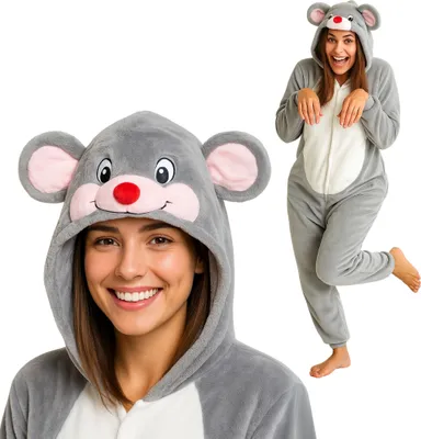 Produktbild von Pyjama Onesie Kigurumi Kostüm für Erwachsene Mickey Mouse XXL: 185 - 195cm