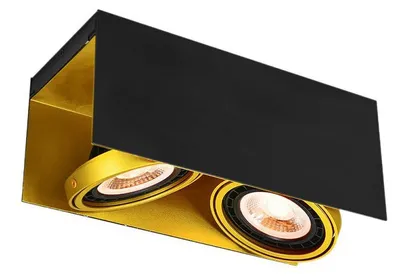 Produktbild von GTV - Deckenbeschlag VERSO Deckenleuchte AC220-240V, 50/60 Hz, IP 20,2*Gu10,ES111,doppelt,schwarz/gold