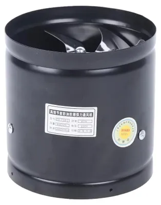 Obrázok produktu pre Odťahový ventilátor, prietok vzduchu 353 CFM, tichá prevádzka, čierny