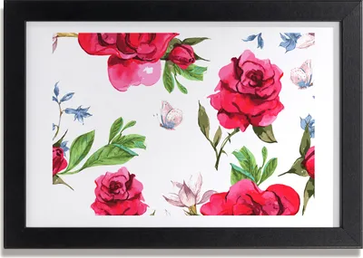 Produktbild von Bild 30x20 MDF-Rahmen, Wandkunst rote Rosen