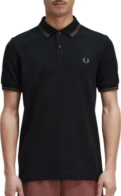 Produktbild von Fred Perry Poloshirt schwarz normale Passform 2 Knöpfe