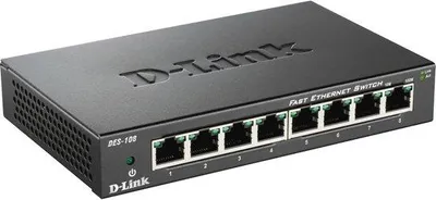 Productafbeelding van 8-poorts Fast Ethernet Switch - Onbeheerd en Ventilatorloos
