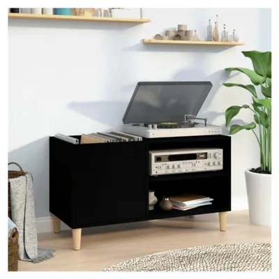 Produktbild von Schallplattenschrank, schwarz, 84,5 x 38 x 48 cm