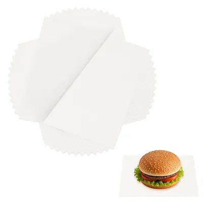 Produktbild von Wachspapier Blätter für Lebensmittel - 100 Stück - 22 x 22 cm - Weiß