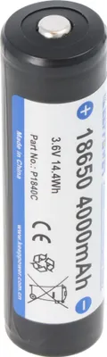 Produktbild von Li-ion Akku 18650 4000mAh, 3,6-3,7V geschützt, Pluspol erhöht, 69,2x18,7mm