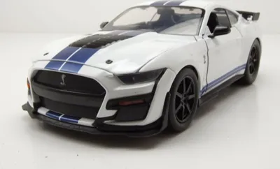 Produktbild von Jada Toys 32663 Ford Shelby Mustang GT500 2020 weiß blau 1:24