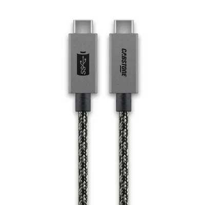 Immagine prodotto di Cabstone Cavo dati USB Type C Cavo di ricarica USB-C Type-C da 1 metro Cavo di sincronizzazione nero