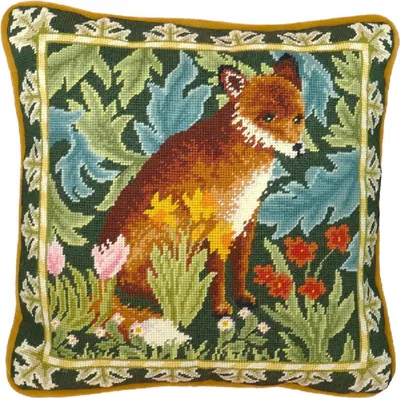 Produktbild von Bothy Threads Gobelin-Stickkissen Set "Woodland Fox Tapisserie", 35,5x35,5cm, TAC10, Stickbild vorbedruckt