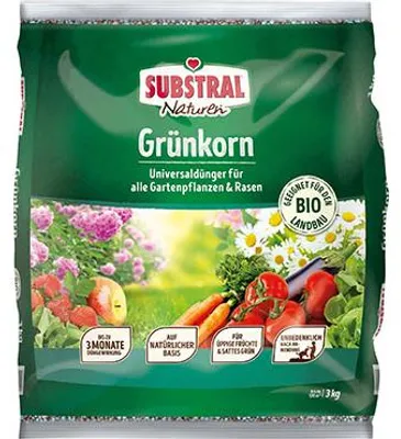 Immagine prodotto di Substral Grünkorn concime universale per giardino a lento rilascio, 3 kg, 82770