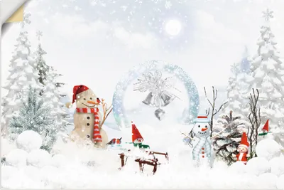 Produktbild von ARTland Wandbild, selbstklebend Weihnachtsmärchen Größe: 90x60 cm