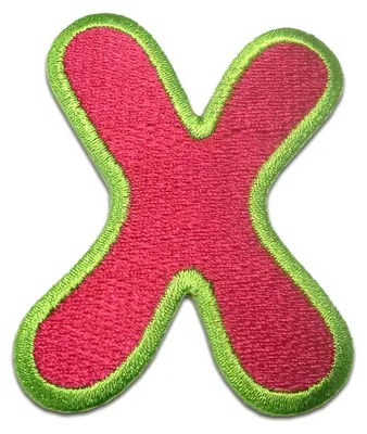 Produktbild von Buchstabe X - 6.2x4.7cm: Alphabet Buchstaben Einzeln Auswählbar - Aufnäher, Bügelbild, Aufbügler, Applikationen, Patches, Flicken, Zum Aufbügeln