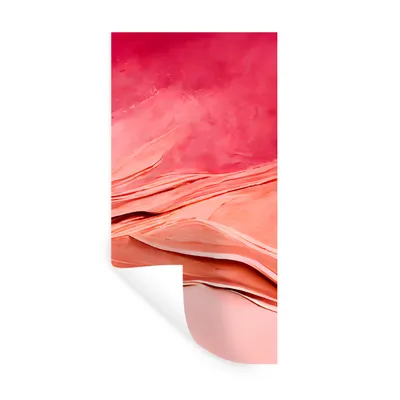Obrázok produktu pre MuchoWow® Nálepka na stenu Abstrakt - Ružová - Pastel - Tvary 20x40 cm Samolepiace a polohovateľné - Samolepiace - fototapety