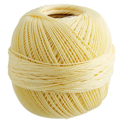Produktbild von Elisa Häkelgarn,Filethäkelgarn,50g/200m,100% Baumwolle, Stärke 5, für Tischdecken,Vorhänge,NS 1,75-2.0 mm 8539 hellgelb