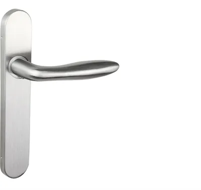 Immagine prodotto di Maniglie per porte Lavuzo Pratona in acciaio inox con piastra arrotondata - per set