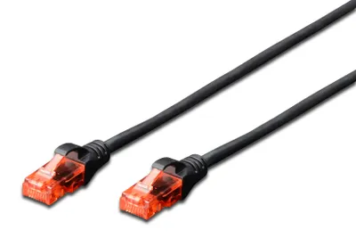 Produktbild von DIGITUS CAT 6 U/UTP Patchkabel - LSZH, 0,25m, schwarz