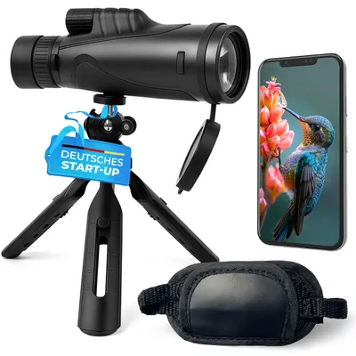 Produktbild von AlpinSpirit Zoom Monokular 10-30x50 mit Stativ & Handschlaufe [IPX4,FMC & BAK4],geeignet für Erwachsene,Fernrohr,Monocular,wasserabweisend,Tasche