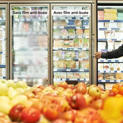 Produktbild von DIMEXACT - DIMEXACT-Anti-Fog-Film für Glastür, Fenster und Spiegel, Breite 1,52 m und Länge 10 m, Roller -152 cm x 10 m - en Rouleau