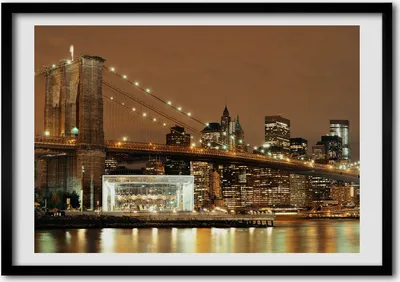Produktbild von Bild - Bilder - Bilderrahmen - 70 cm x 50 cm - MDF-Rahmen, Wandkunst Manhattan New York City