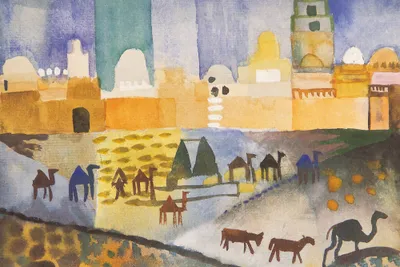Produktbild von August Macke Kunstdruck Bild - Kairouan I, 1914 (80 x 120 cm)
