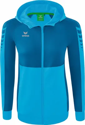 Produktbild von Erima Six Wings Trainingsjacke mit Kapuze Curaçao/Mykonos - 34