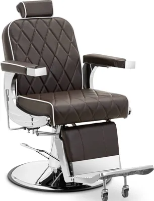 Obrázok produktu pre Expondo physa Kadernícky stolička s opierkou na nohy – 58 – 71 cm – 150 kg – hnedá