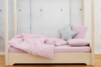 Produktbild von KraftKids Bettwäscheset Doppelkrepp Rosa Kissen: 80 x 80 cm, Decke: 140 x 200 cm