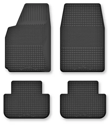 Image de Tapis de sol en caoutchouc pour Tesla Model X 2016- (SUV) – 4 pièces, noirs, semi-universel, adapté