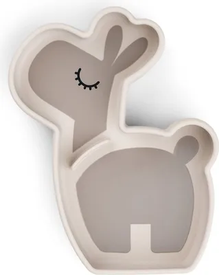 Produktbild von Done by Deer Silikon-Esslern-Teller mit Saugfuß Stick