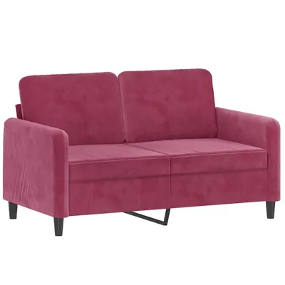 Produktbild von 2-Sitzer-Sofa Weinrot 120 cm Samt