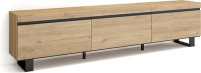 Produktbild von TV-Schrank, Lowboard, 240x35x57 cm, Industriedesign, Eiche