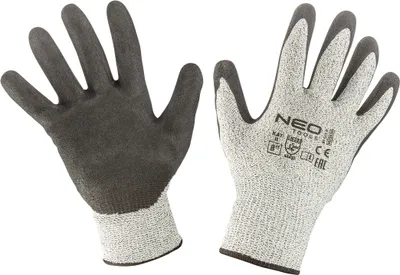Produktbild von NEO TOOLS Arbeitshandschuhe Schnittschutzhandschuhe Größe 8 | 4X43D, Nitril-Beschichtung, ohne Nähte, Industriehandschuhe in Gr. 8, 9 und 10 erhältlich, 100 % Polyester