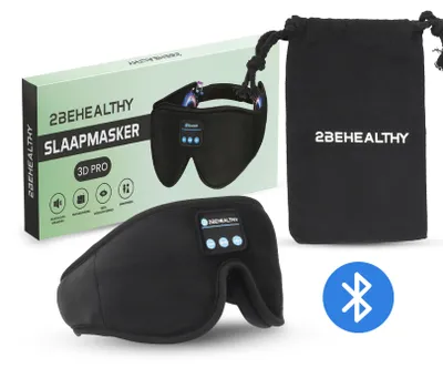 Productafbeelding van 2BEHEALTHY Slaapmasker met Bluetooth - Speakers - Traagschuim - USB-C