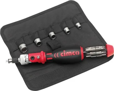 Produktbild von Cimco Ratschenschraubendreher Set, 18-teilig, Rolltasche, 1 Stk.