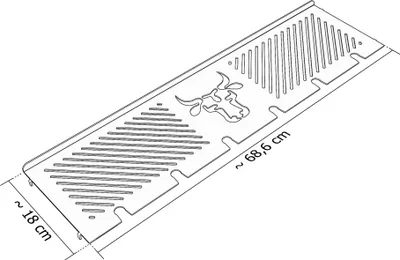 Produktbild von Warmhalterost aus Edelstahl passend für Burnhard alle Modelle Big Fred, Größe:68.5cm Auflagefläche