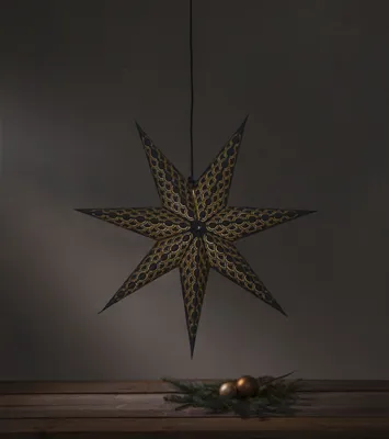 Zdjęcie produktu dla Gwiazda wisząca czarna BRODIE 60 cm