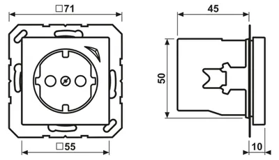 Productafbeelding van Jung JUNG HOME SCHUKO BTA1521SWW stopcontact