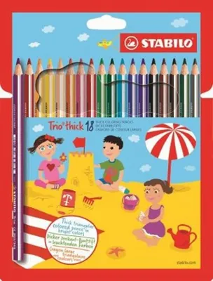 Immagine prodotto di Matita colorata triangolare - STABILO Trio thick - confezione da 18 - con 18 colori diversi