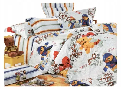 Produktbild von Textom Kinder Baumwollsatin Bettwäsche 160x200 cm Antiallergisch
