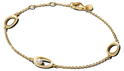 Produktbild von Pandora Essence Armband Ovale mit Perlen 14K Vergoldet 564677C01-18 cm