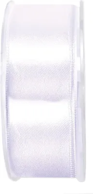 Produktbild von Goldina® 8172040010025 Doppelsatinband - 40 mm x 25 m, weiß