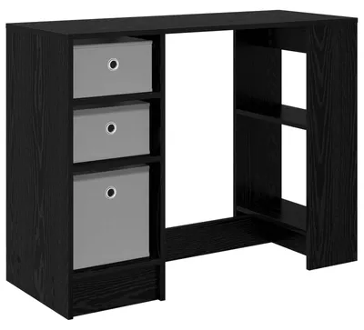Produktbild von vidaXL Schreibtisch mit Regal Schwarz Eichen-Optik 100 x 40 x 75 cm