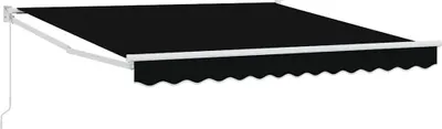 Produktbild von Einziehbare Markise Schwarz 350 x 250 cm