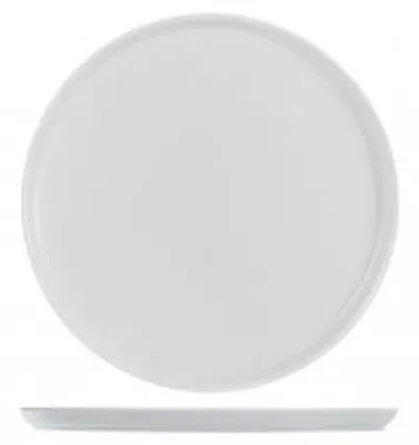 Produktbild von H&H Set mit 6 Pizzatellern aus Steinzeug, weiß, 33 cm Durchmesser