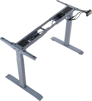 Produktbild von Elektrisches Gestell für Tisch oder Schreibtisch PRATO 04-2T, 2 Motoren, elektrische Höhenverstellung, längenverstellbar, 2-Segment-Bein, Grau