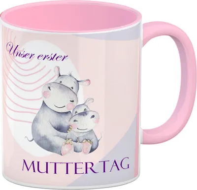 Produktbild von Unser erster Muttertag Kaffeebecher Rosa
