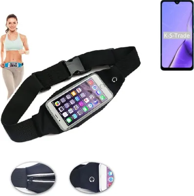 Produktbild von K-S-Trade Jogging-Armband kompatibel mit Cubot Note 7 Gürteltasche Umhängetasche Bauchtasche schwarz Sport Running Jogging Fitness Laufen Exercise