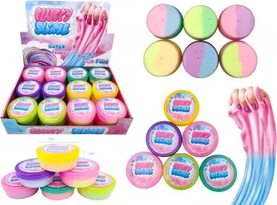 Image de Slime - masse arc-en-ciel 7,5 cm - mélange de couleurs